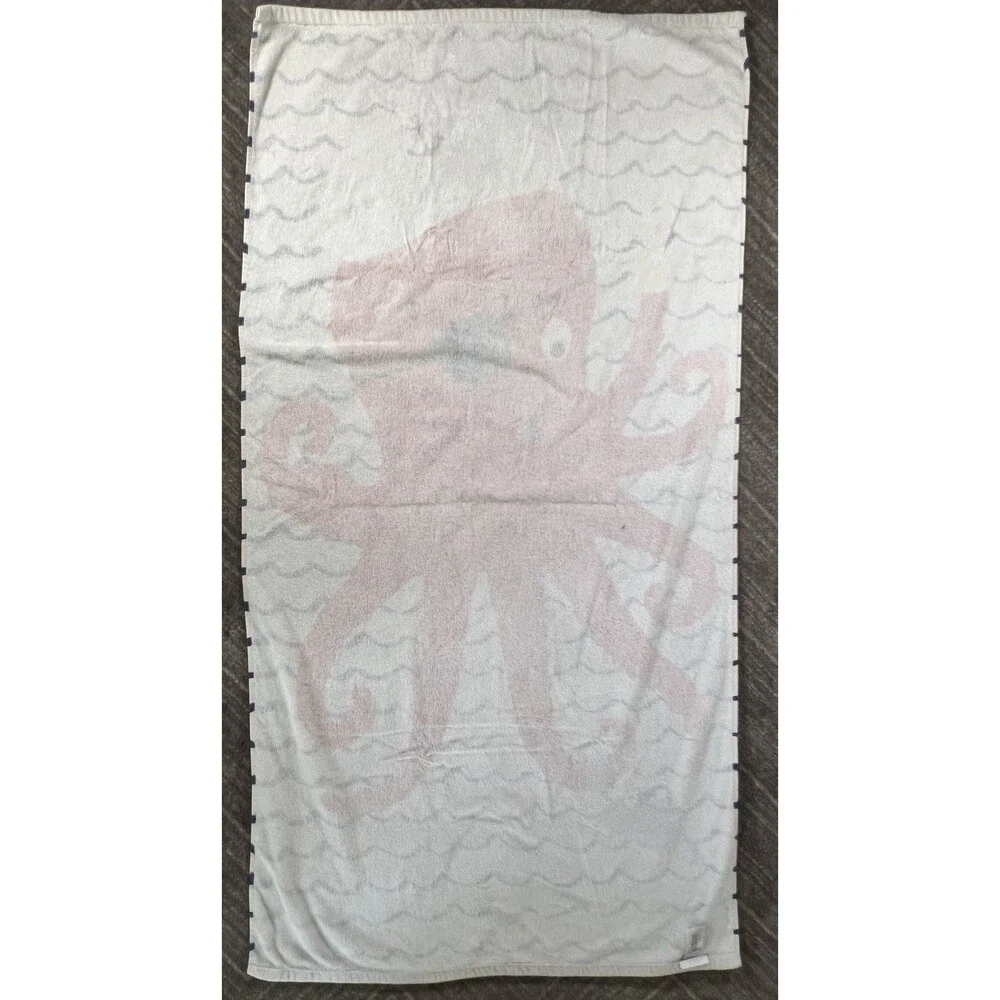 Pottery Barn Kids Pirate Octopus Beach Towel Large 32” X 64” No Monogram